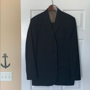 Black pinstripe Banana Republic 3-button suit